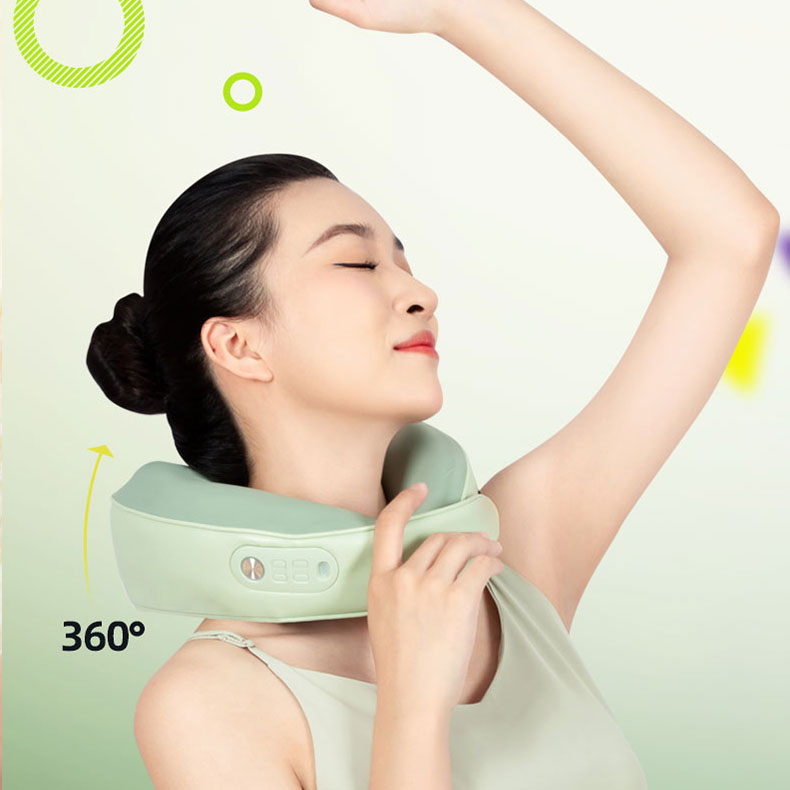 Pillow massage muineál múnlaithe gan sreang